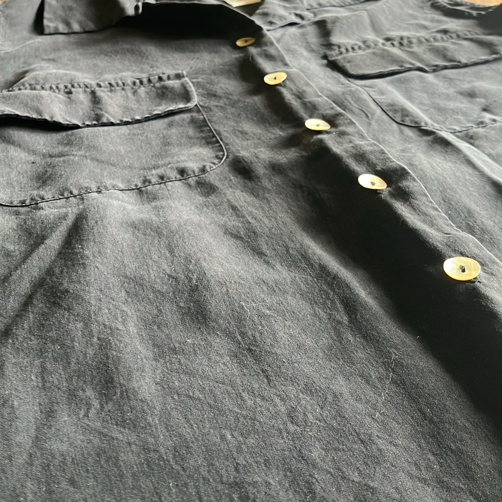 Vintage Silk Button down vest sleeveless top - Picture 5 of 7